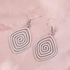 Dawapara Chokurei Yoga Women Earrings Cho Ku Rei Reiki Protection Healing Symbol Sacred Geometry Stainless Steel Drop Earrings