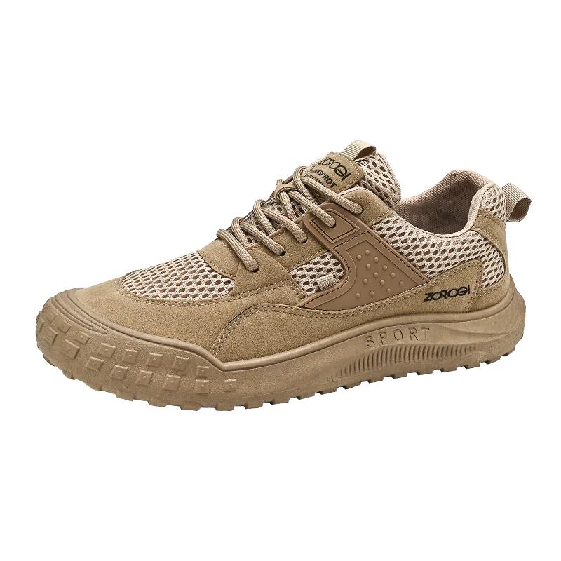 

Модная мужская повседневная обувь Сетчатая дышащая и износостойкая мужская спортивная обувь для улицы Низкий верх Противоскользящая Обувь для защиты труда 44 хаки