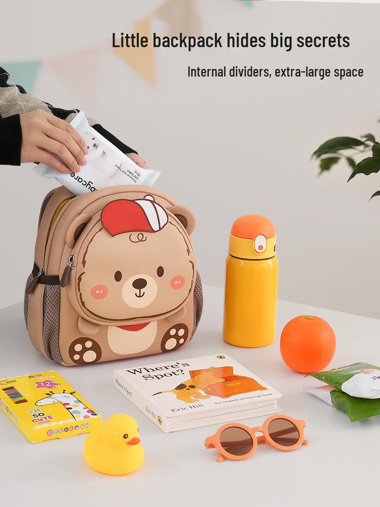 2025 Cartoon Cute Kids Backpack for Ages 1-6: Double Shoulder Kindergarten Backpack