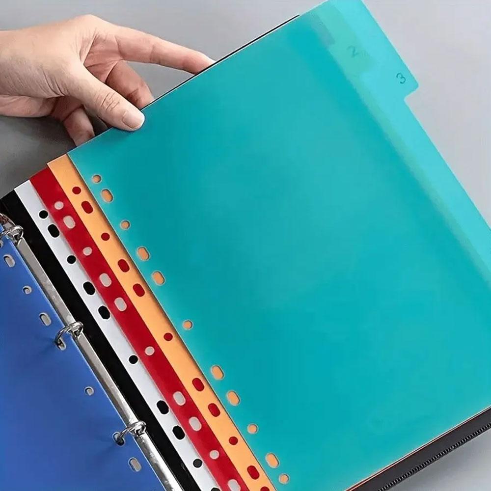 10pcsA4 Multicolor Digital Separator Pages, School Office Documents, Office Student File Storage Classification Supplies