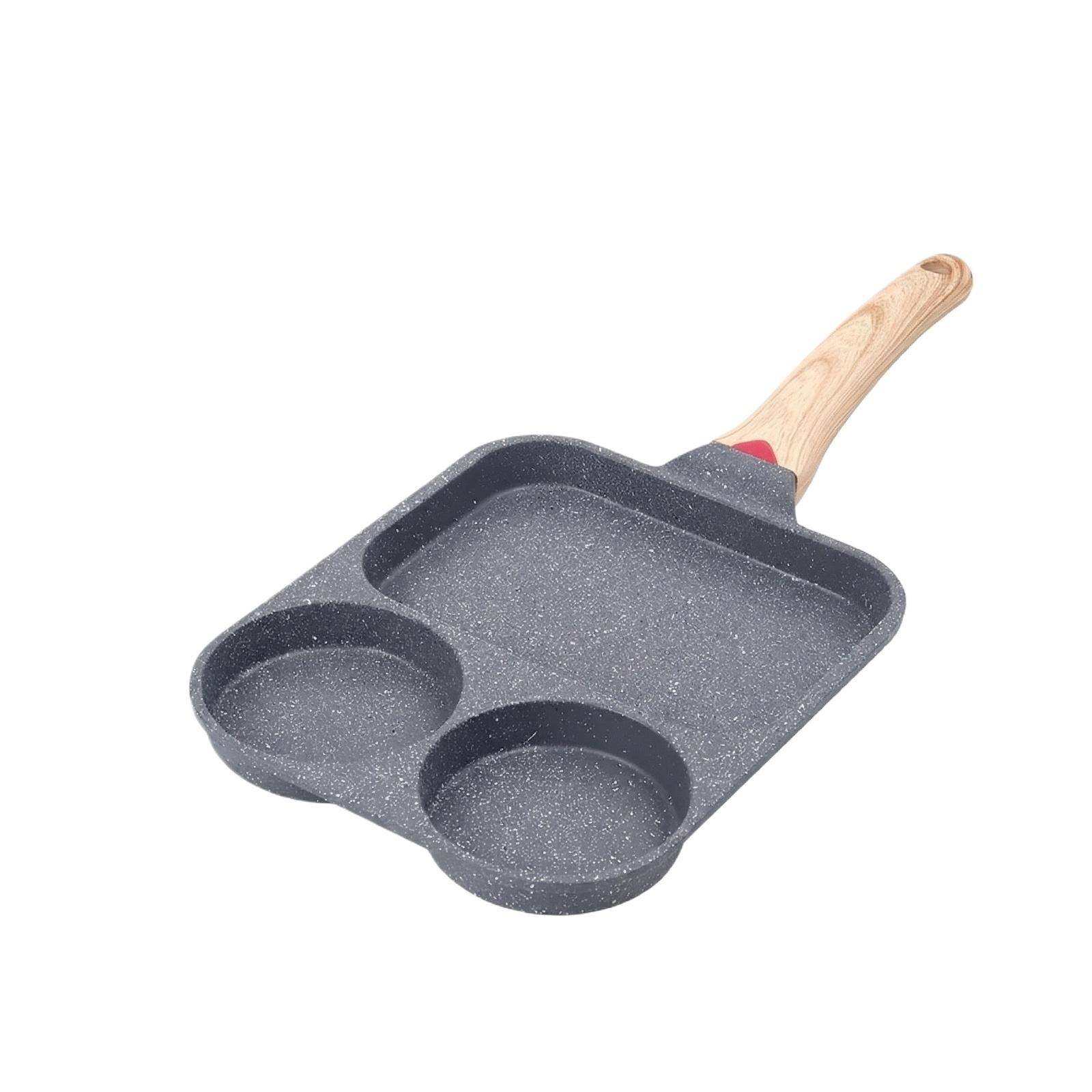 

английский: Антипригарная кастрюля-сковорода с майфанским камнем для завтрака one size чёрный