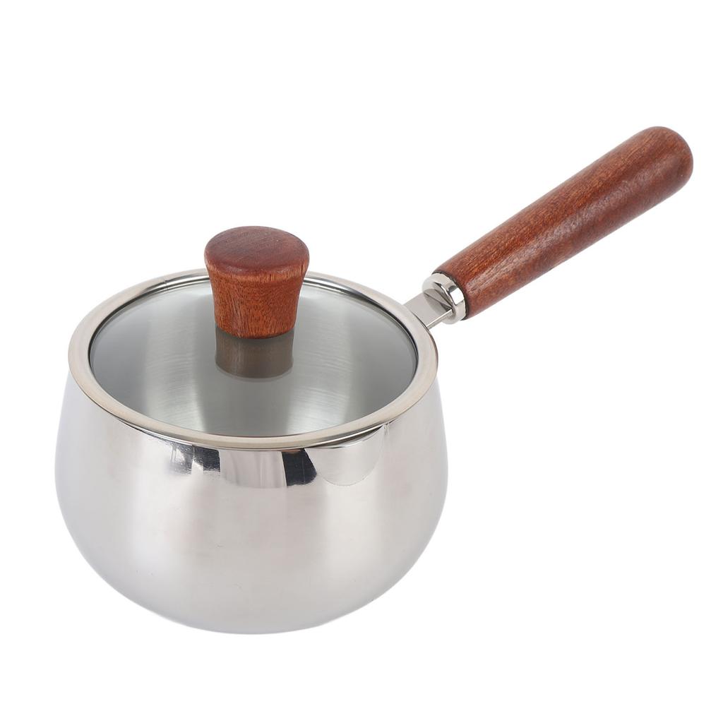 Milk Pot 316 Stainless Steel Anti Stick Multifunctional 1000ml Milk Saucepan for Soup Noodles One Person Diet