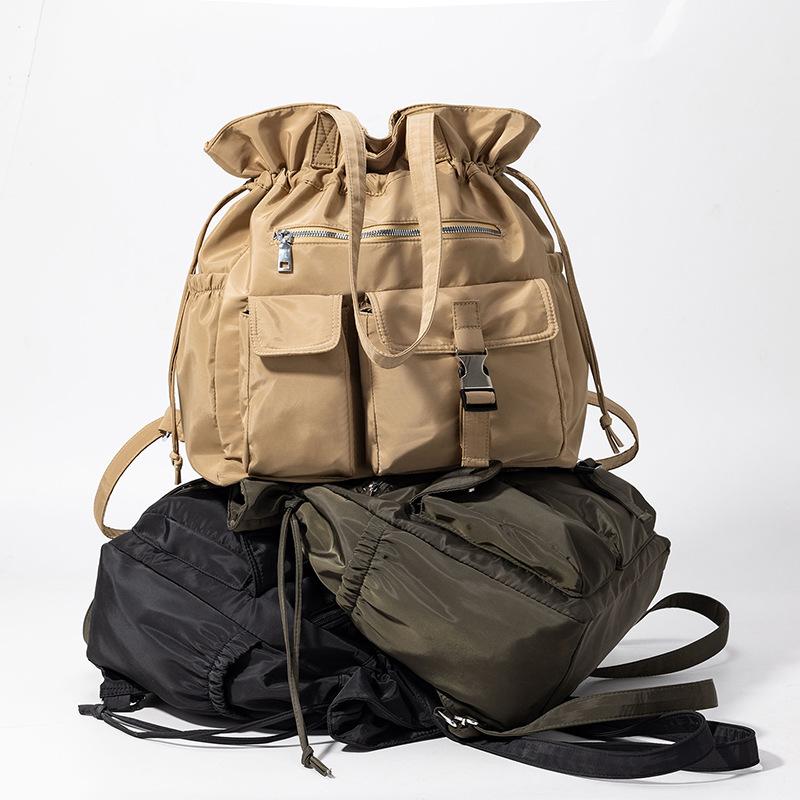 

Lightweight backpack men s new multi-pocket outdoor travel backpack women s large-capacity shoulder bag tide чёрный