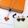 Jewelry Wholesale Korean Jewelry Lettering Women's Peach Heart Old Flower Leather Necklace