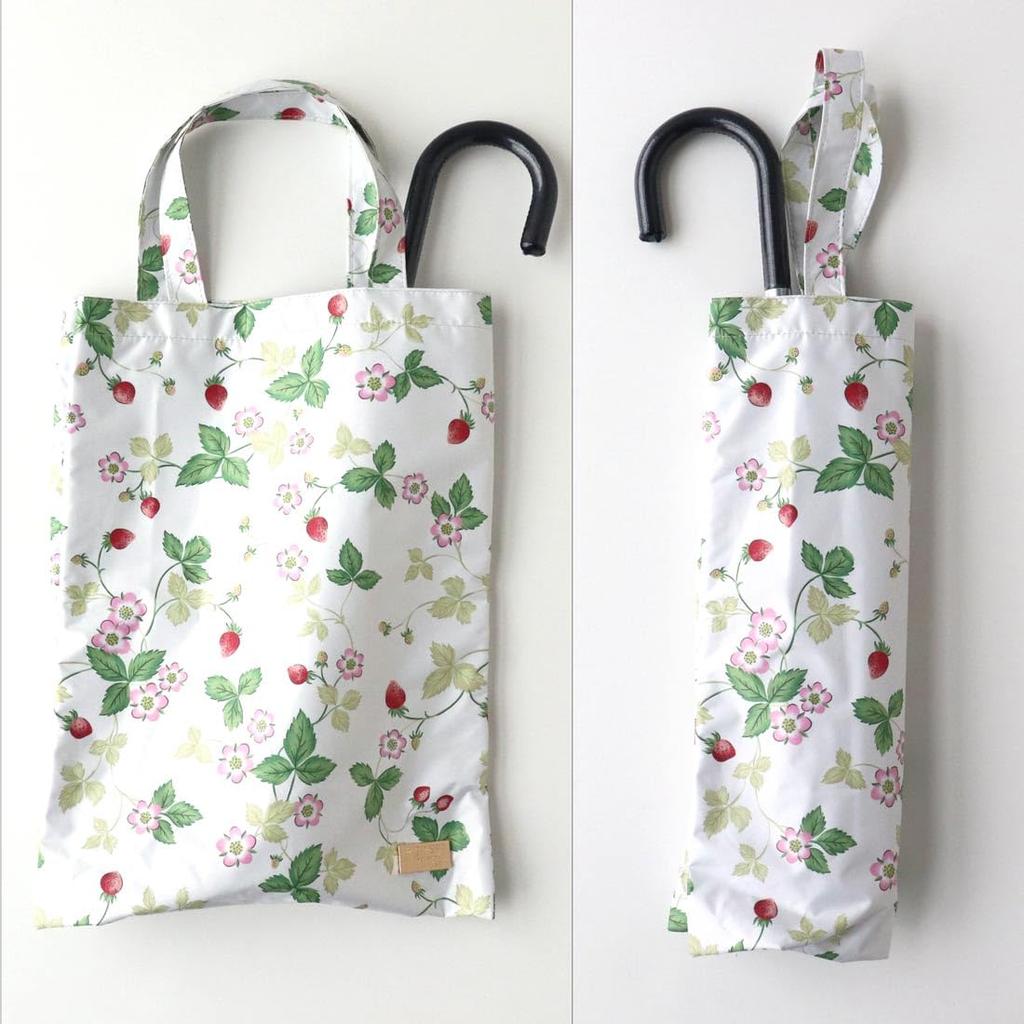 Wedgwood Sunny and Rainy Day Folding Umbrella Umbrella Wild Strawberry [WEDGWOOD] (with Pouch) (White) 001267-0001-01