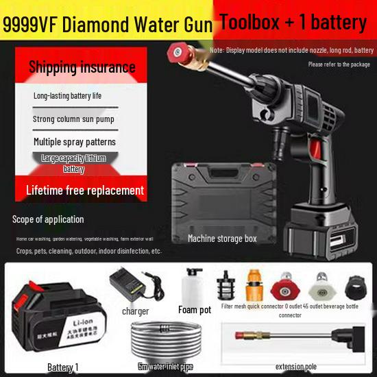 Cordless High-Pressure Handheld Car Washer with Lithium Battery