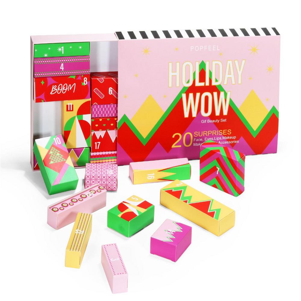 Christmas Advent Calendar 2025 Makeup Tools Countdown Calendar Gift Box Lipstick Eye Shadow Cosmetics Set Party Favors For Women
