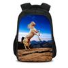 Horse Double-layer Backpack Animal Horse 3D Printed Large Capacity Student New Handsome Casual Backpack