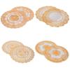 2PCS 30cmx30cm Table Mats Gold Dining Table Placemats for Wedding Party Supplies