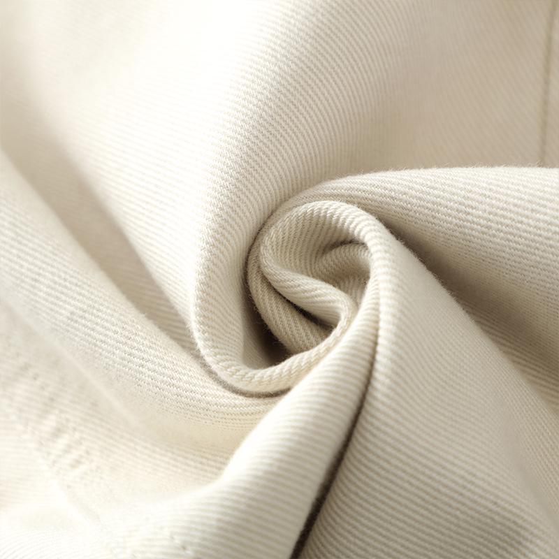 2025 Women's Khaki Wide-Leg Jeans: American Retro Casual for Spring & Autumn