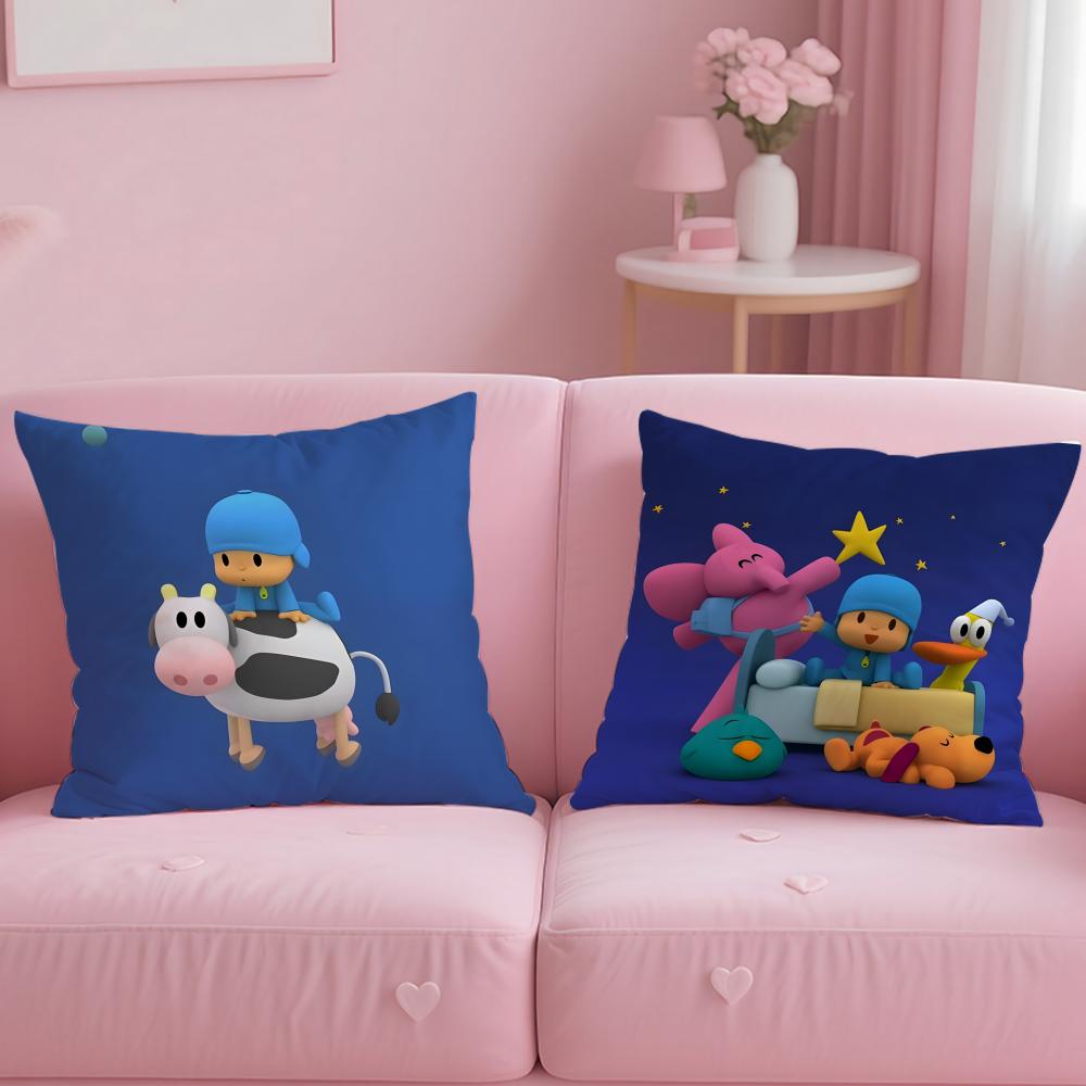 Hot P-PPocoyo Cushion Cover Comfortable Reversible Pillow Cover Ideal for Car Sofa Bedroom & Beyond