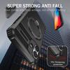For iPhone 16 Plus Magnetic Case PC+TPU Anti-Scratch Phone Cover with Ring Holder