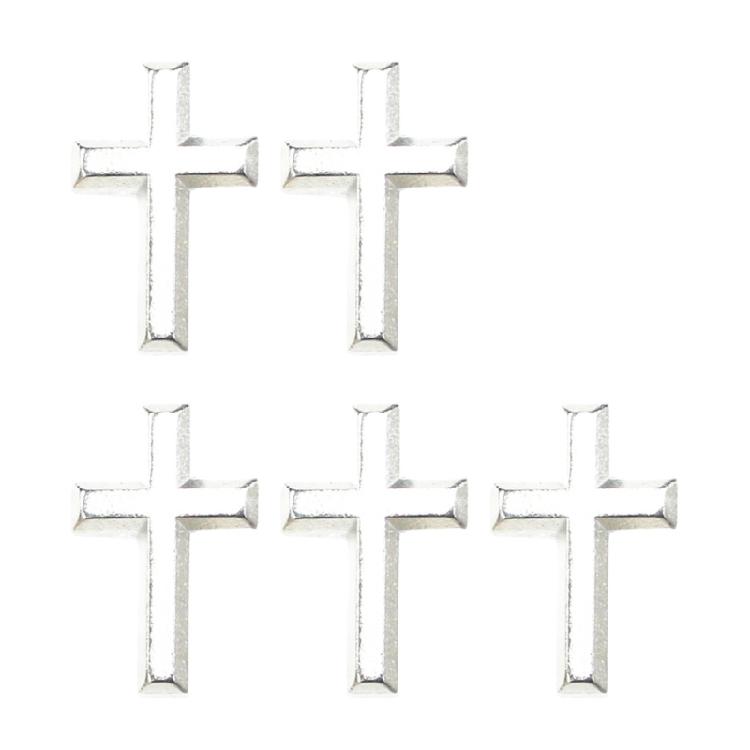 5 pezzi Spilla a croce versatile Distintivo religioso Accessorio cristiano Accessori per costume fatti a mano Regalo per cristiani