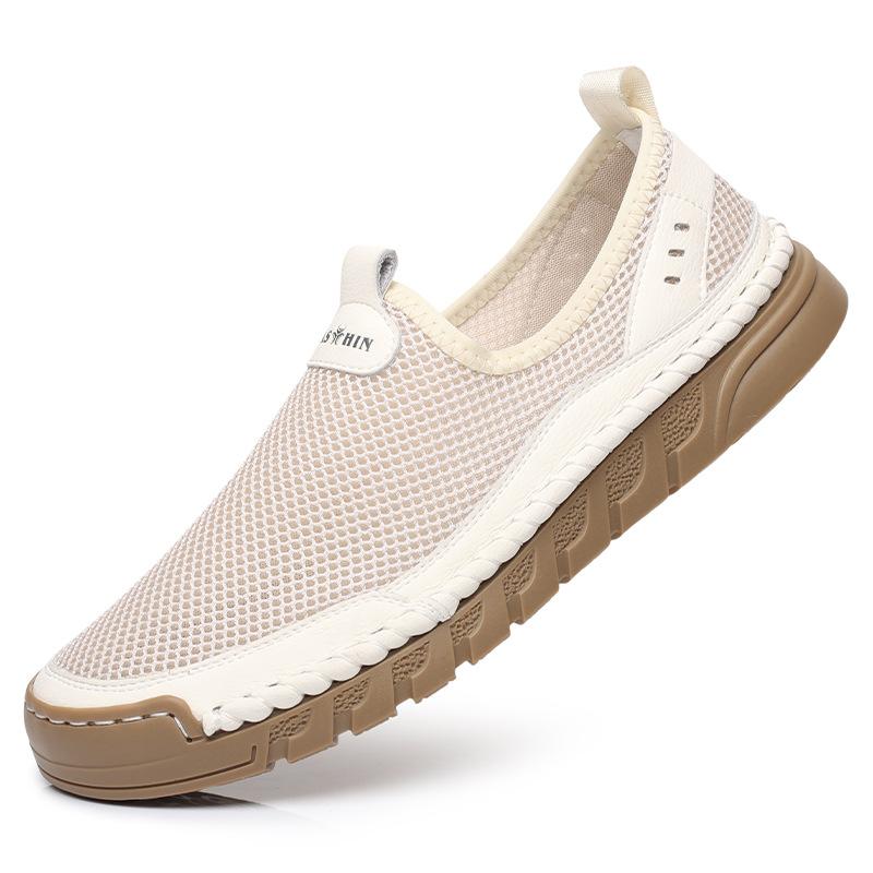 Fashion Summer Autumn Mesh Shoes for Men Solid Color Fashion Casual New Designer Shoes Male Soft Sole Light Driving Shoe Man