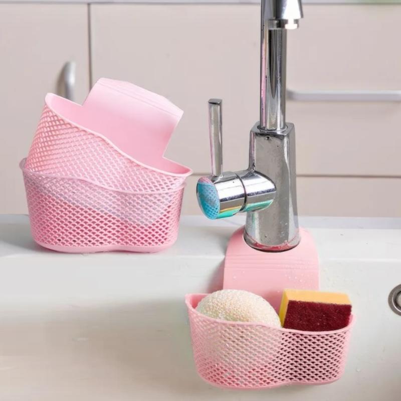 Sink Draining Hanging Basket Adjustable Kitchen Accessories Sink Bag Soap Sponge Shelf Faucet Holder For Bathroom