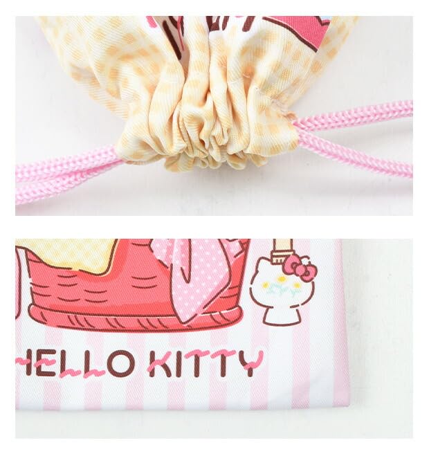 30733 Salonje Hello Kitty Drawstring Bag Set (3-Piece Set) by SANRIO. Perfect for storing small items and cups, perfect for school or kindergarten