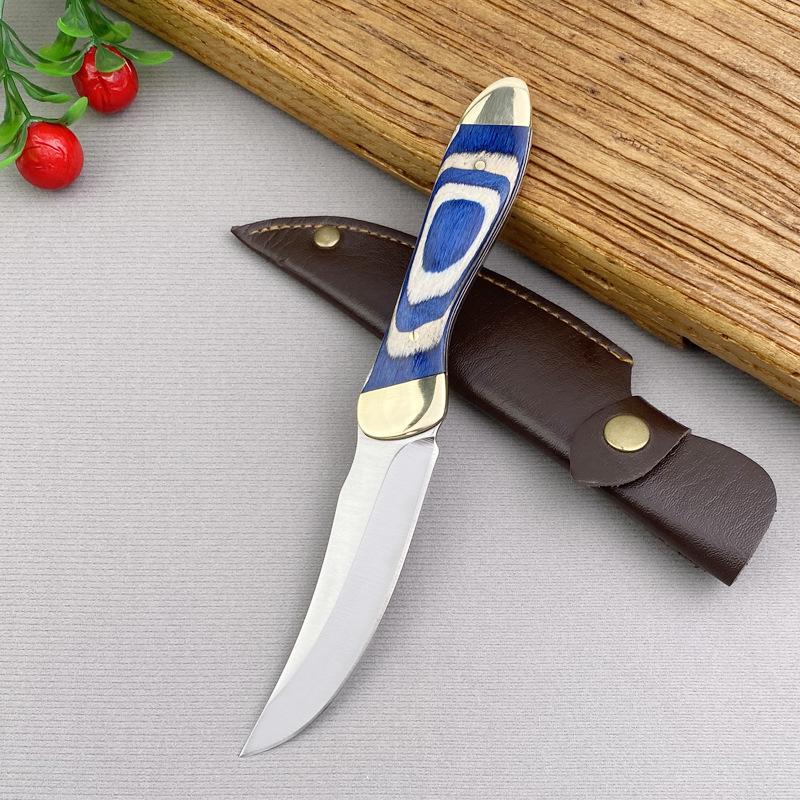 

7,5-дюймовый нож для нарезки фруктов, гриль, готовка, домашний нож для нарезки фруктов, синяя ручка из дерева 2