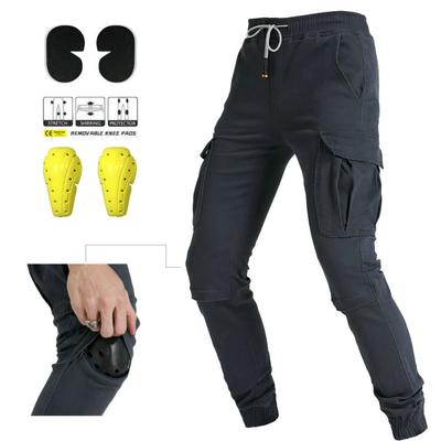 Heren Motorrijbroek Met Meerdere Zakken Slim Fit Katoenen Cargo Fietsen Casual Kleding