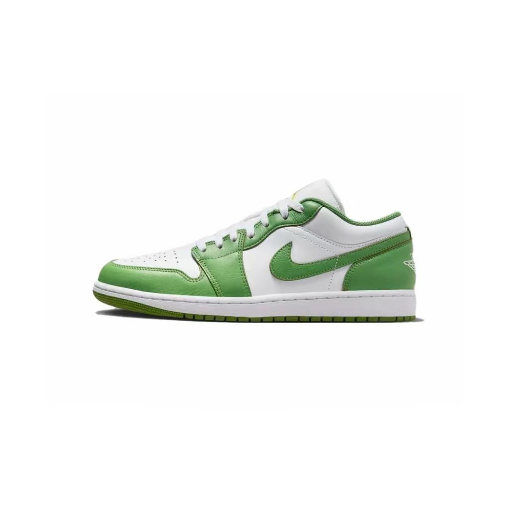 Jordan Air Jordan 1 Fantasy Forest Low Top Vintage Basketball Shoes Men's Green White HF4823-100(Team2267-)