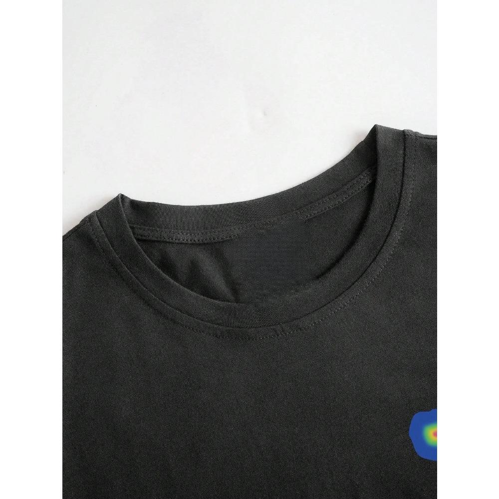 Bomulls T-shirt Unisex Män Kvinnor Lyxigt Modevarumärke Stor Storlek Topp Ledig Kortärmad Streetwear Tee