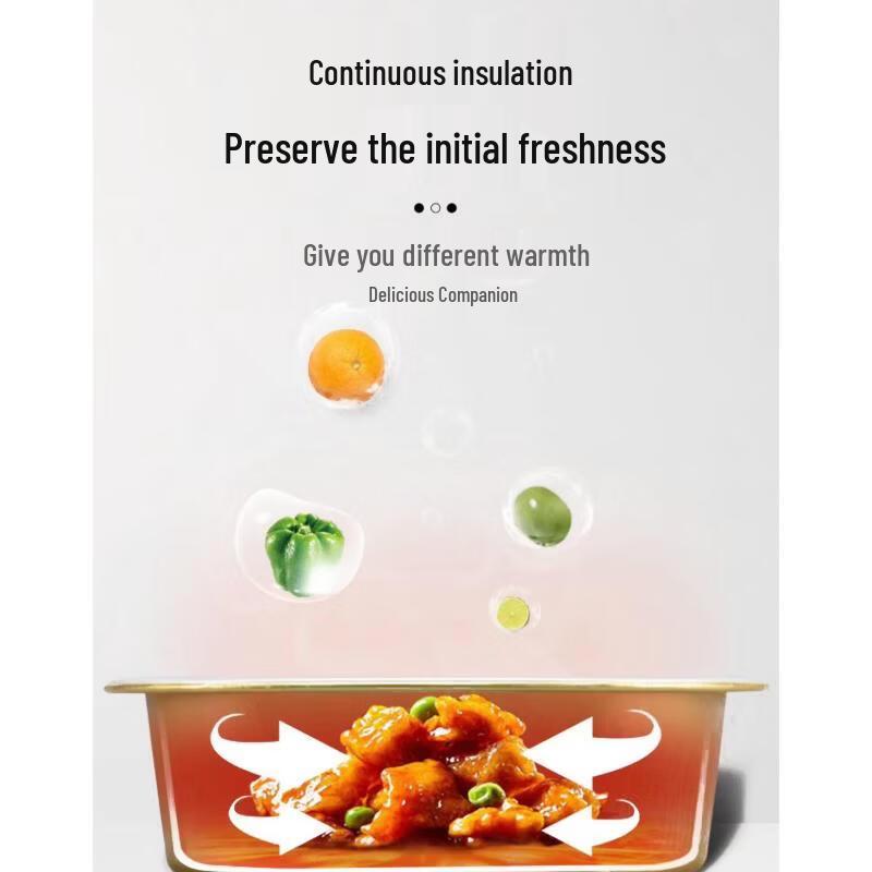 Handun 1400ml Golden Square Aluminum Foil Food Container