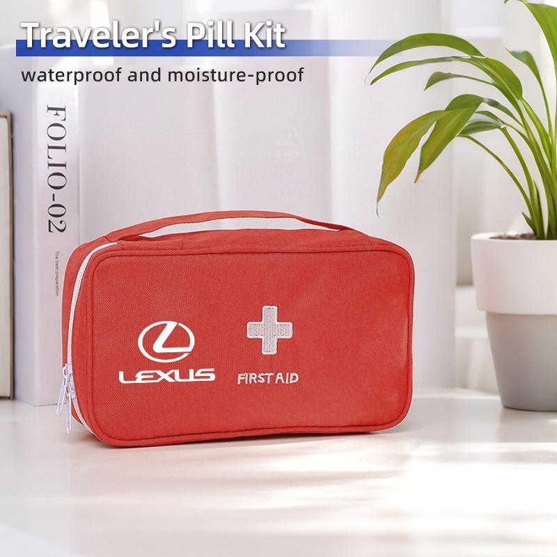 Car First Aid Kit Portable Medicine Bag Outdoor Emergency Box Accessories For Lexus UX250h RX450h CT200h RX400h NX300h RX350 RX3GZ1 