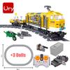 Technical City Series Rail Maintenance Train RC Electric Power Function Motor Tracks Set Building Blocks Toys for MOC Gift