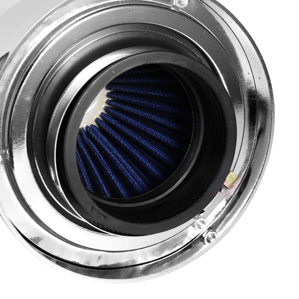 Air Intake Filter, Intake , Air Filter, ABS Material (Silver), High Horsepower, Ash Dust