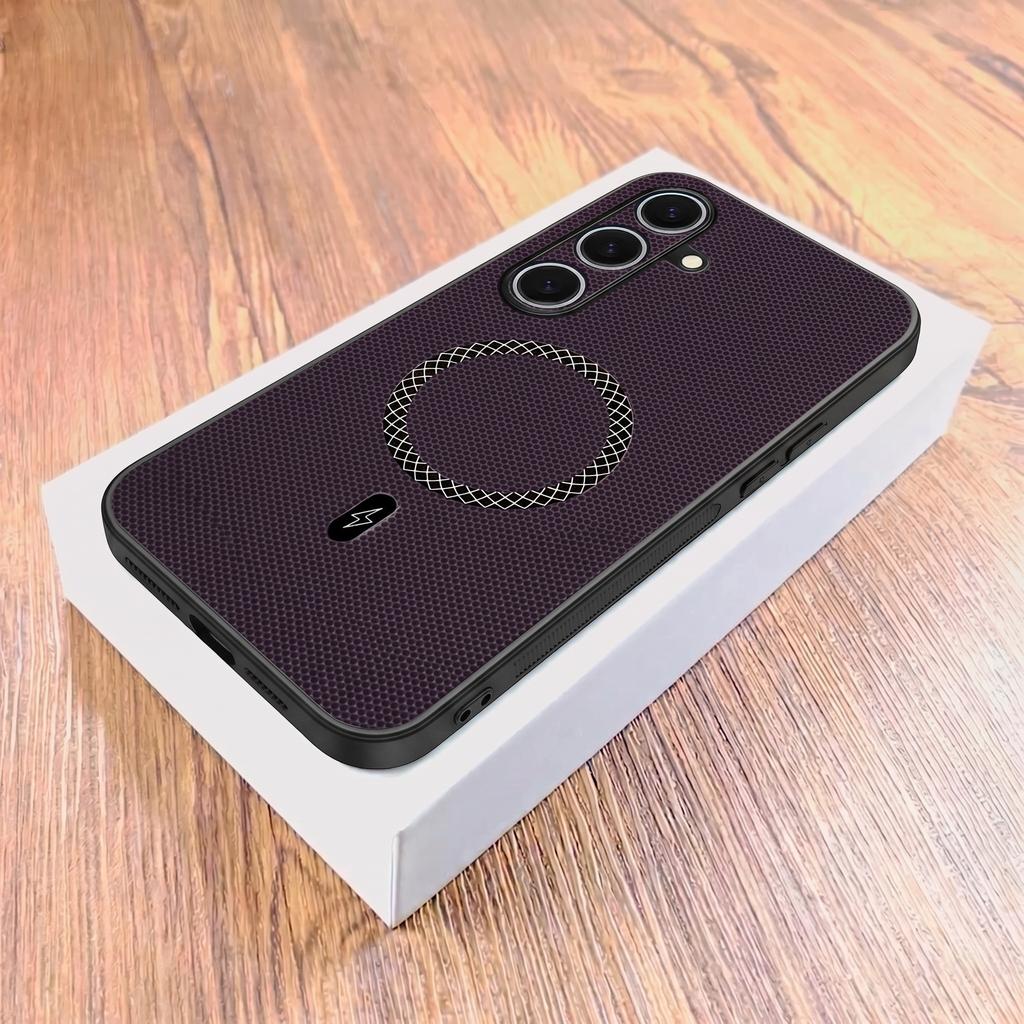 Luxury 3D Leather Texture Magnetic Wireless Charging Case for Samsung Galaxy S26 S25 S24 S23 Ultra FE plus A57 A56 A35 A17 Cover