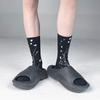 Ink-splashed Mid-calf Socks, Personalized Trendy Socks, Summer Double-needle Cotton Socks for Men and Women, Graffiti Sock Trend