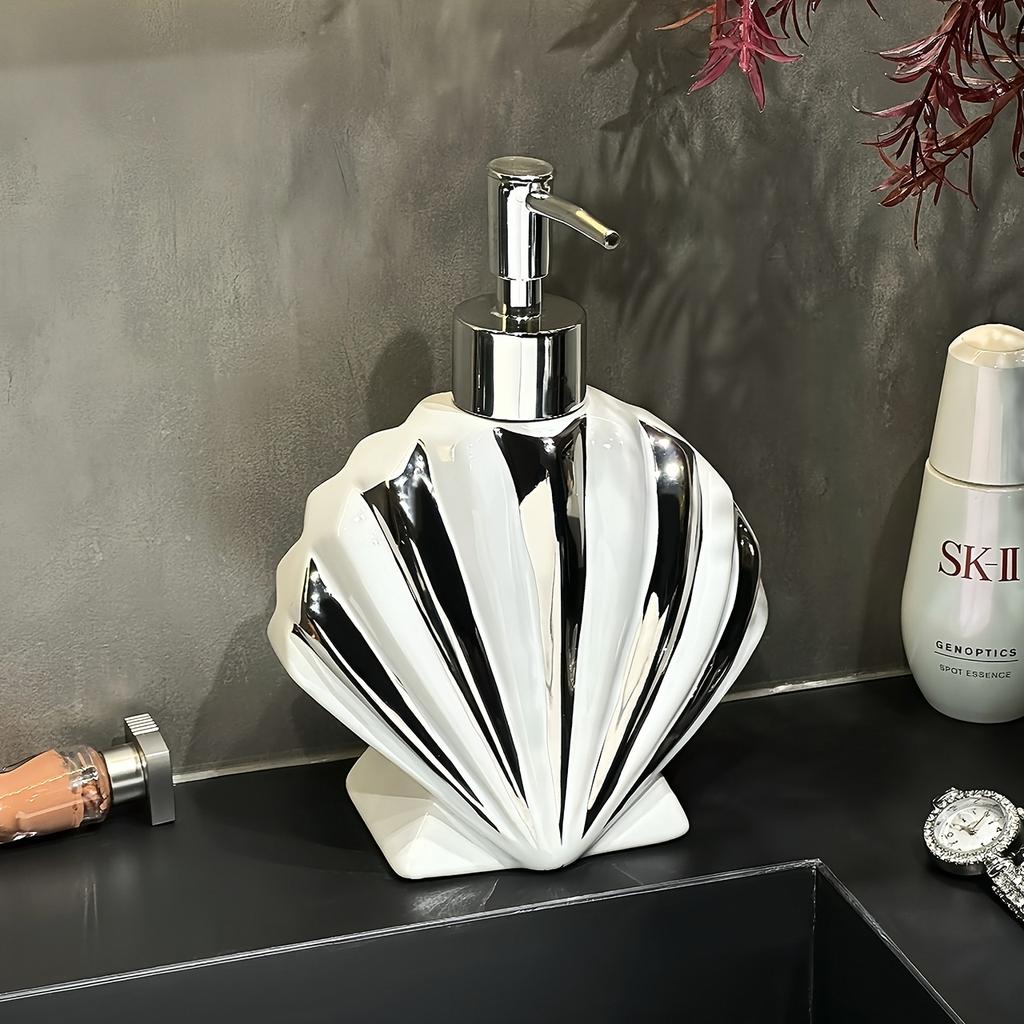 Tvåldispenser Lyxig keramisk handspritflaska Toalett duschgel press-typ lotionflaska Schampoflaska schampodispenser