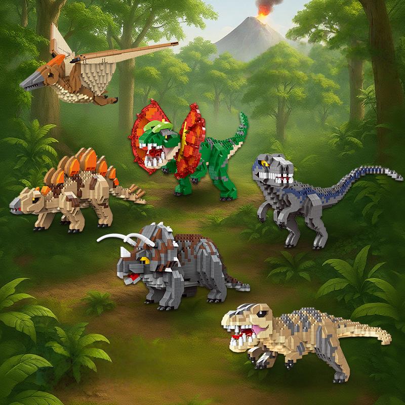Hot Sale Dinosaur Series Assembled Building Blocks Toys Jurassic Tyrannosaurus Rex,Velociraptor Simulation Model Children's Gift