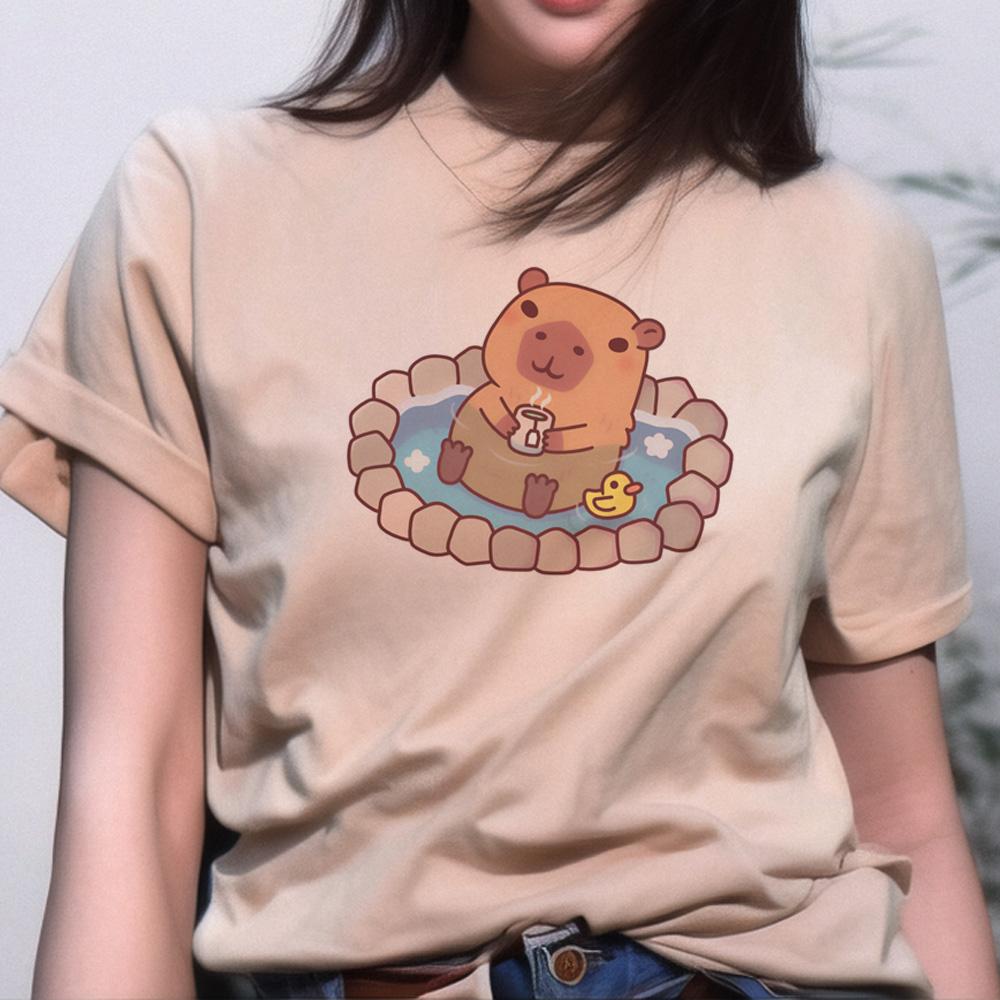 Capybara Top Women Graphic Summer Anime Tshirts feUnisex Comic Funny Unisexga Clothing