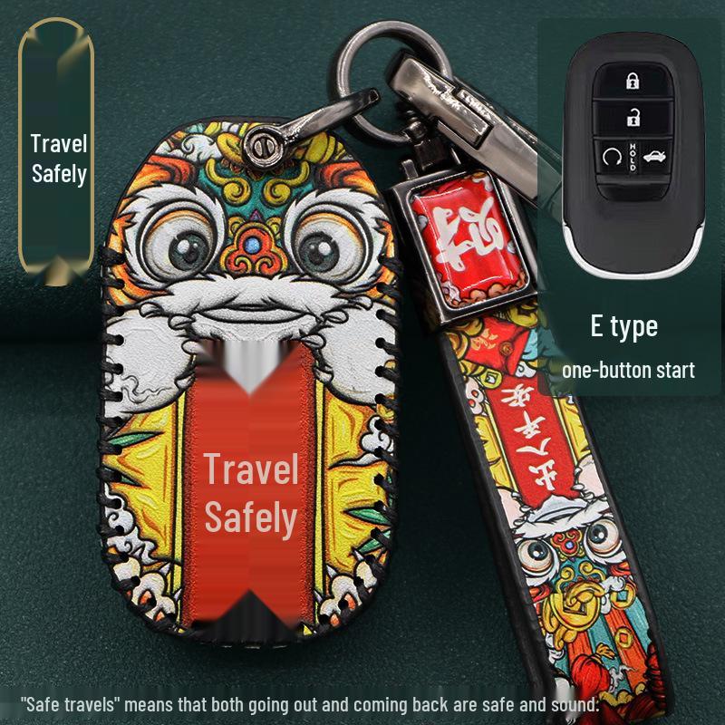 CRV Key Case for 11th Gen Accord, Civic, XRV, Haoying, & Xingge Remote Control Shell Buckle Set