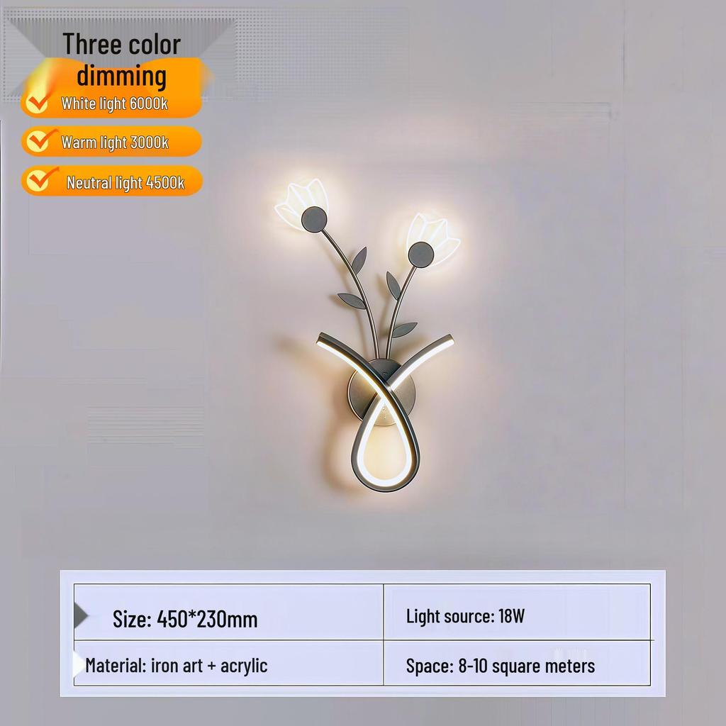 Kreative LED-Wandleuchte für den Innenbereich mit Fernbedienung - Stufenloses Dimmen für Schlafzimmer, Wohnzimmer, Flur, Balkon oder Treppenhaus