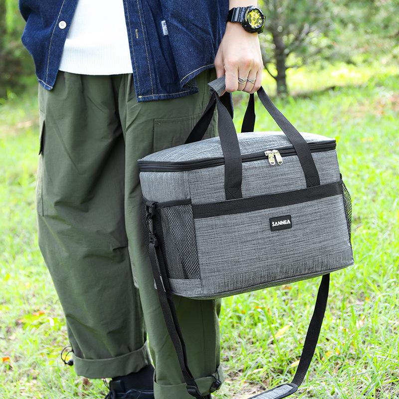 Multifunkční dvouvrstvé chladicí tašky na oběd pro ženy Muži Velkokapacitní cestovní piknikový obědový box s ramenním popruhem