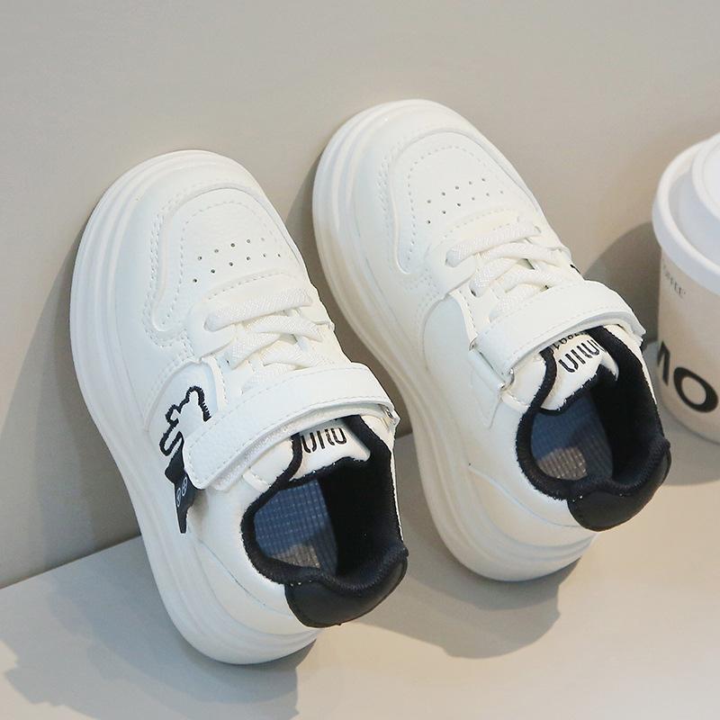 2025 New Autumn Single Shoes Children's Little White Shoes Boys and Girls Versatile Classic Breathable Casual Shoes Medium and Small Children's Board