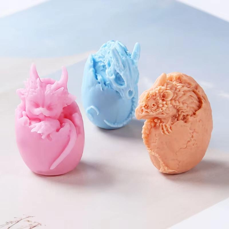 Dragon Egg Resin Mold Epoxy Silicon Fondant Molds Cute 3D Dragon Keychain DIY Crafts Ornaments Casting Animals Mould