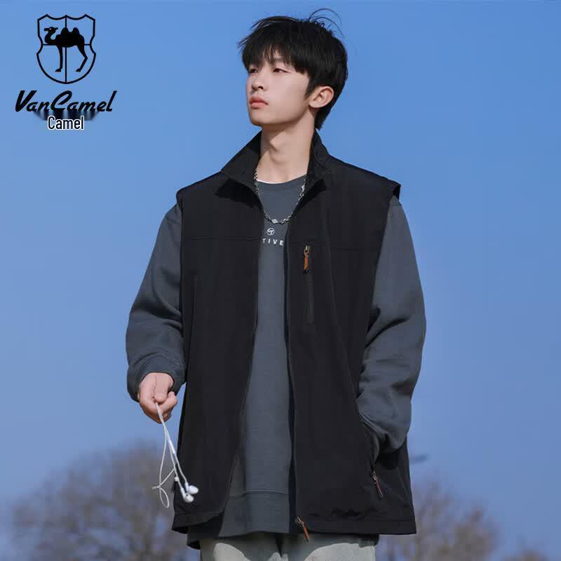 VANCAMEL Men s Ice Silk Outdoor Windproof Workwear Vest 3XL чёрный