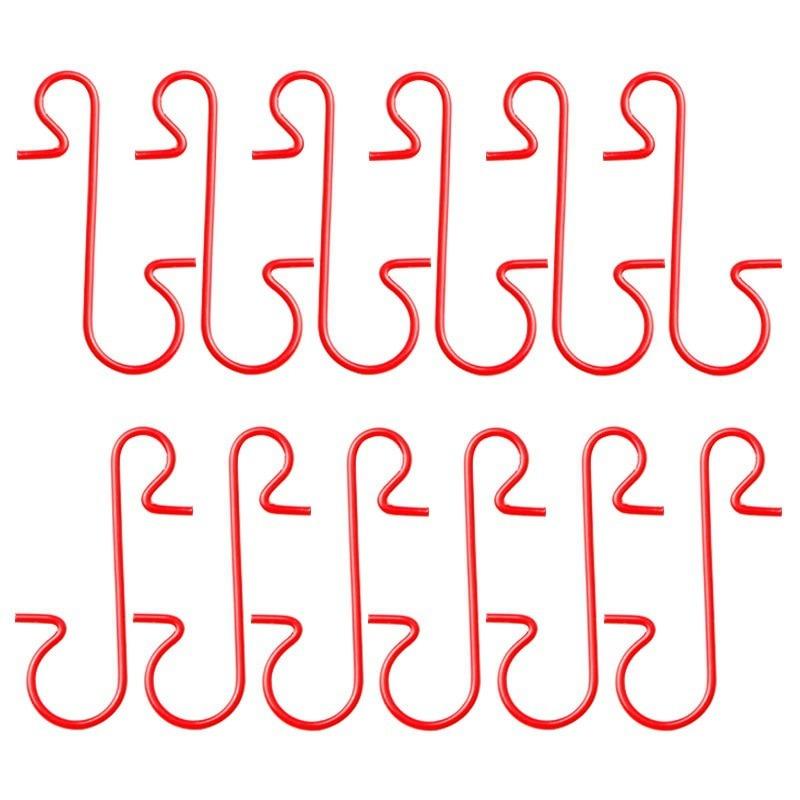 40/100Pcs Christmas Metal Star Decorations S-shaped Hooks for Christmas Tree Hanging Wreath Pendant Clasp New Year Ornaments