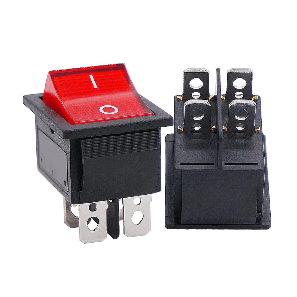 Power Switch ON/Off 4 Pins with Light 10A AC125-250V KCD4 for Electric Kettles