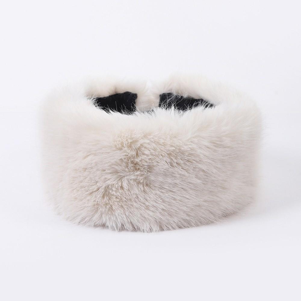 Faux Fur Empty Hat Soft Headband Cover Fashion Travel Brimless Hat