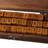 Rustic Wooden Rubber Stamps Alphabet Letter Card Kids Painting Symbol for Diary, Scrapbook, Writing,