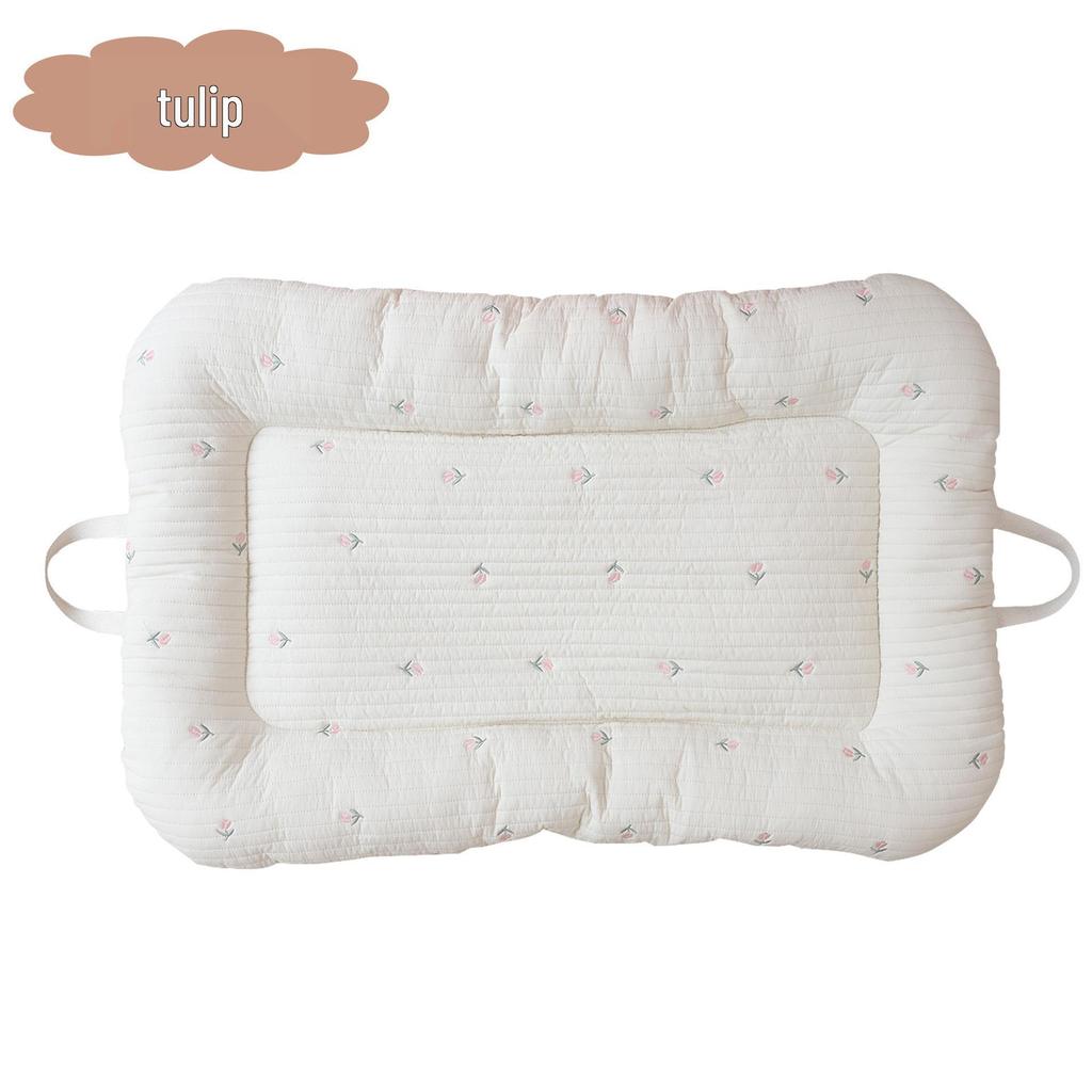 Korean Baby Double-Sided Quilted Cotton Handbag: Foldable, Breathable Infant Mattress Pad