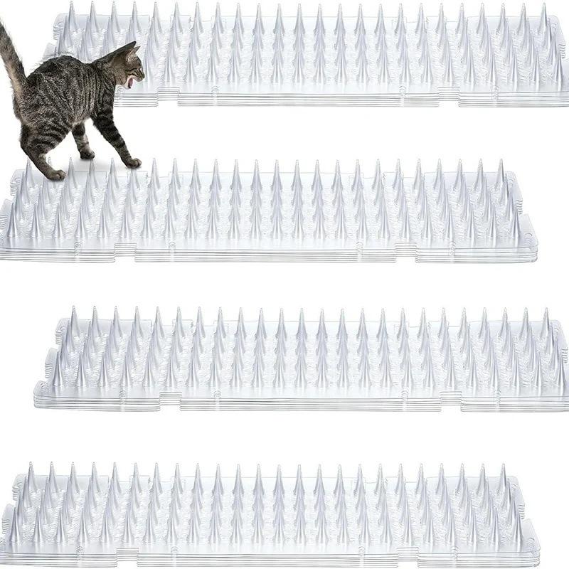 10pz Piccole Punte Dissuasive per Gatti 42x8 2x2cm Strisce di Plastica Anti-Arrampicata per Uso Esterno Interno