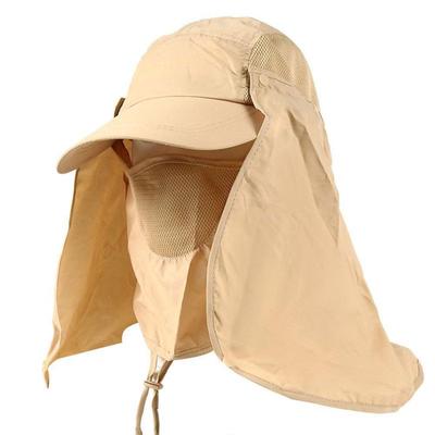 Sonnenschutz-Angelhut für Männer und Frauen im Freien mit abnehmbarer Gesichts- und Halsabdeckung, Sommer