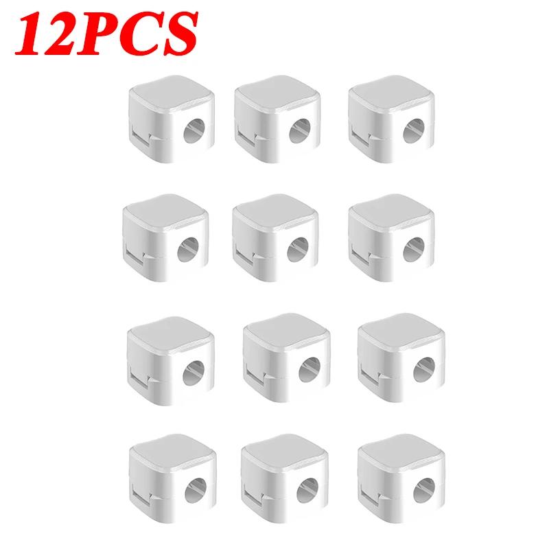 1/3/6/12PCS Magnetic Cable Clips Cable Adjustable Cord Holder Under Desk Cable Management Wire Keeper Cords Organizer Holder