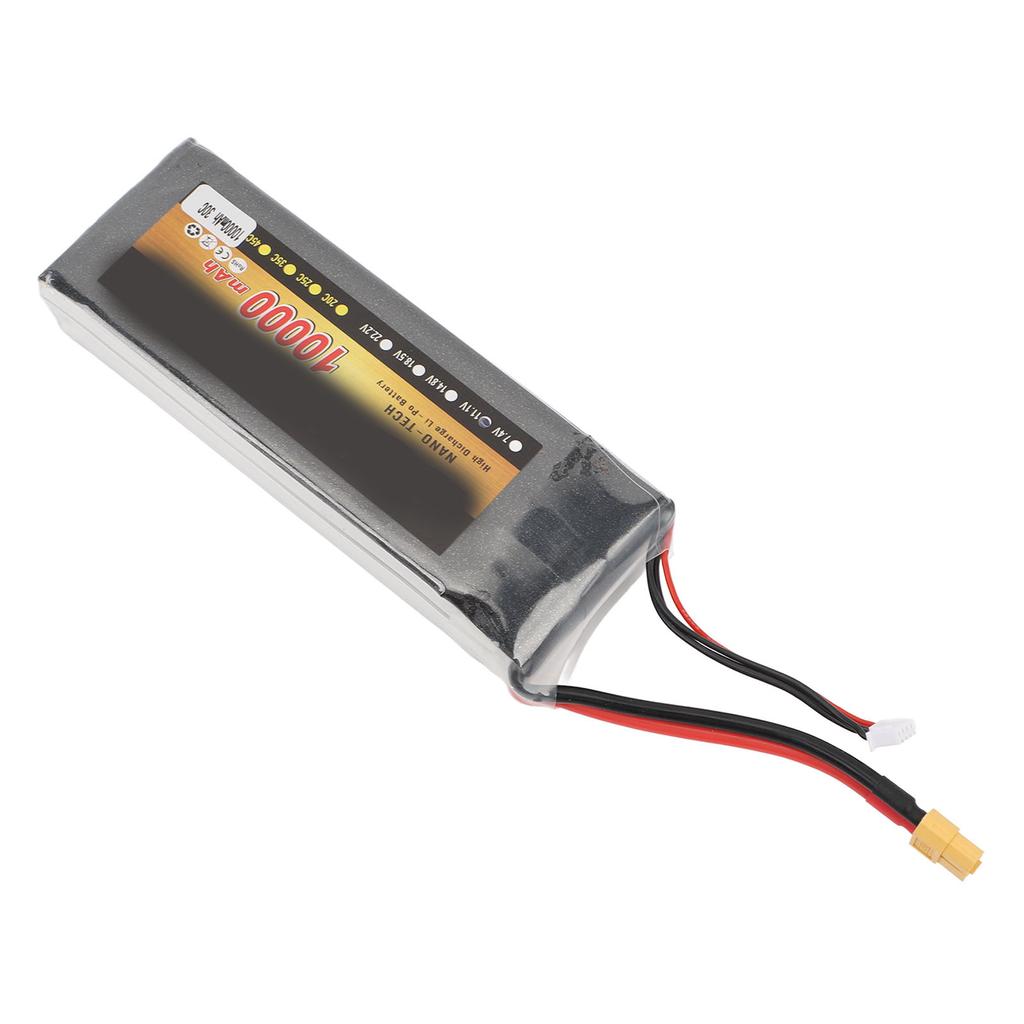11.1V 10000mAh Lithium Battery with XT60 Plug Lightweight Portable 3S 30C LiPo Battery Replacement for RC Cars Trucks and Boats