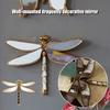 Retro Old Resin Mirror  Butterfly Wall Hanging Wall Background Wall Decoration Painting Mural Simulation Animal Light Luxury