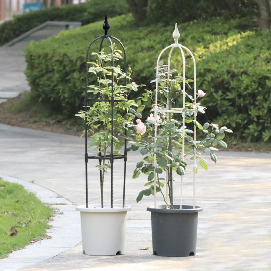 Plant Obelisk Trellis Climbing Plants Garden Tower Trellis Outdoor Rose Bush Support Rustproof Metal Trellis for Potted Plant Clematis Vine Jasmine